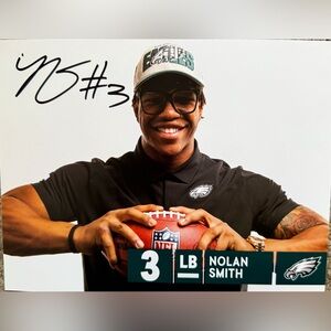 Autographed Picture of Philadelphia Eagles Nolan Smith